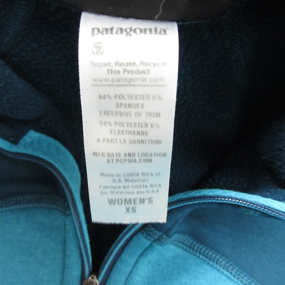 Patagonia Capilene Pullover Women XS 4 Expedition Polartec Zip Neck‎ Jacket Blue - Picture 13 of 15